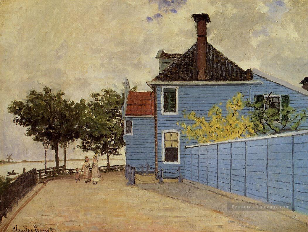 La Maison Bleue à Zaandam Claude Monet Peintures à l'huile